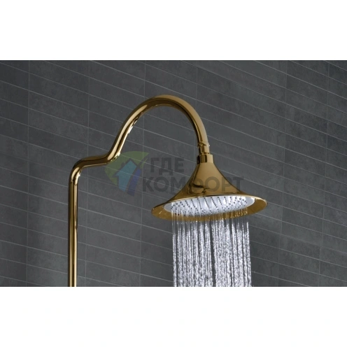 Душевая стойка Lemark Greek LM5562GG с термостатом и верхним душем - фото 3