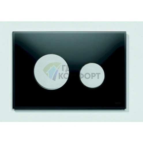 Кнопка смыва TECE Loop 9240655: черное стекло с матовым хромом - фото 2