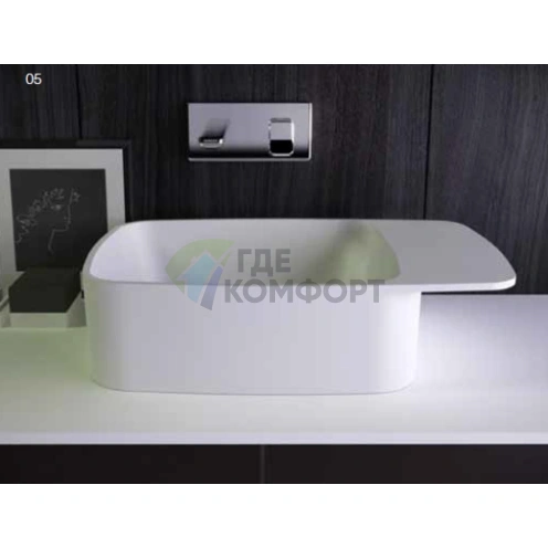 Раковина настольная KNIEF Pride 67x40x15 см, белая матовая, без отверстия под смеситель - фото 1