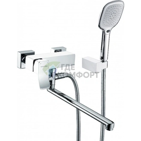 Стильный универсальный смеситель Wasserkraft Aller 1062LWHITE - фото 1