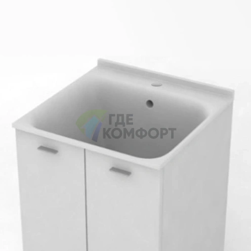 Раковина Kerasan Aquadom 60х60 см белая для постирочной (029401*1) - фото 1