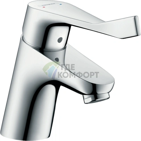 Смеситель для раковины Hansgrohe Focus Care с длинной ручкой и коротким изливом, хром (31914000) - фото 1