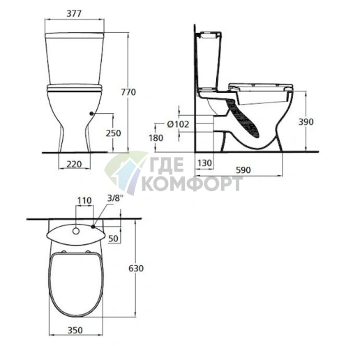 Унитаз-компакт Ideal Standard Oceane Junior с микролифтом: стильный дизайн и современная функциональность - фото 3