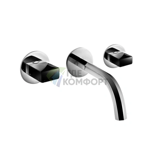 Ручка для смесителя Fantini Venezia из муранского стекла в цвете хром-черный (29 02 N448C5) - фото 1