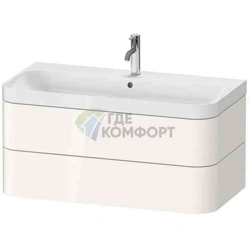 Подвесная тумба с умывальником Duravit Happy D.2 Plus — готовое решение для вашей ванной (HP4348O2222) - фото 1
