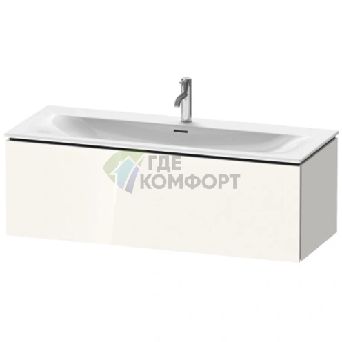 Подвесная тумба Duravit L-Cube 234412 с выдвижным отделением, 400x1220x481 мм, белый глянец (LC613902222) - фото 1