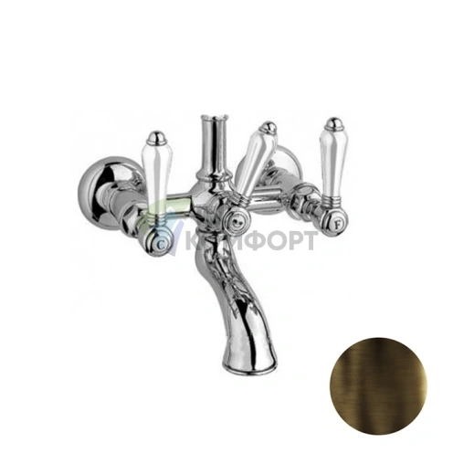 Смеситель для ванны Nicolazzi P.M.Blanc с переключателем душ/ванна и выводом для душевой стойки (1400DB78) - фото 1