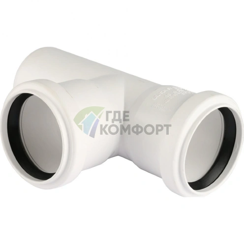 Тройник канализационный Raupiano Plus 50/50х87° REHAU (РЕХАУ - 11212541001) - фото 1