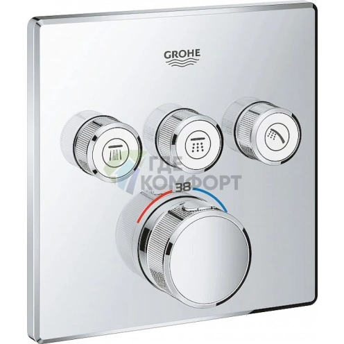 Термостат для ванны и душа Grohe Grohtherm SmartControl 29126000 - фото 1