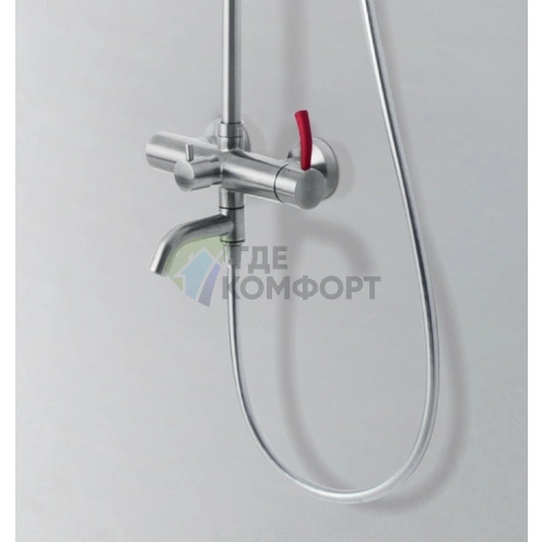 Душевая стойка Lemark Element LM5162S с верхним лейкой - фото 4