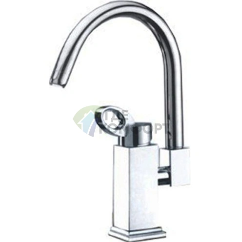 Стильный хромированный смеситель Zorg ZR 111 Y для кухни с поворотным изливом - фото 1