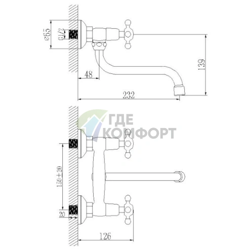 Смеситель Lemark Standard LM2111C для кухни: хромированный однорычажный - фото 2