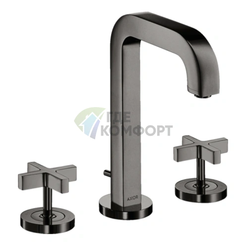 Смеситель для раковины AX Citterio напольный, полированный черный хром (39133330) - фото 1