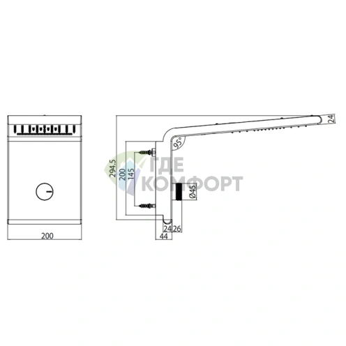 Настенный душ Bossini Syncro с хромотерапией и 3 режимами подачи воды (I00634.030) - фото 2