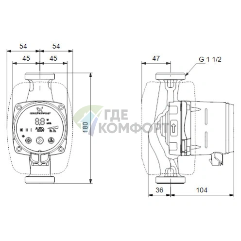 Циркуляционный насос Grundfos ALPHA3 32-80 180 - фото 3