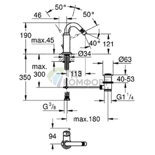 Смеситель Grohe Atrio для биде 32108001 - фото 2