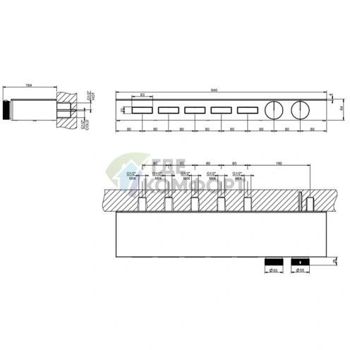 Термостат для душа Gessi Hi-Fi: элегантное решение для многозонного комфорта (63028#030) - фото 2