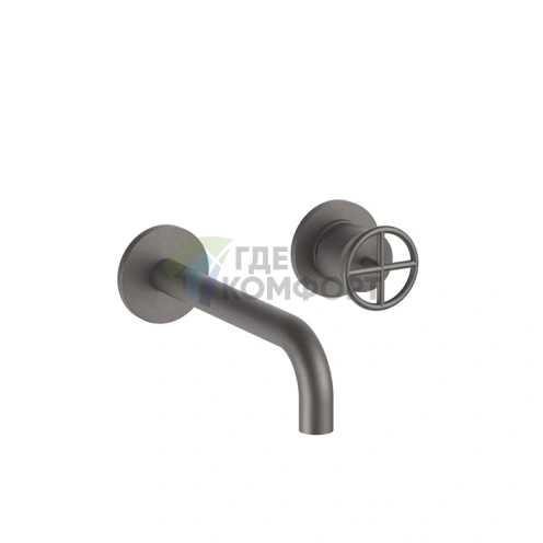 Смеситель для раковины Fantini Fontane Bianche встраиваемый двухвентильный, цвет Matt Gun Metal PVD (47 P5 P113B) - фото 1