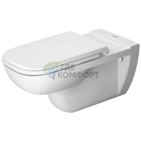 Подвесной унитаз Duravit D-Code для маломобильных граждан: вертикальный смыв, размер 360x700 мм, белый (22280900002) - фото 1