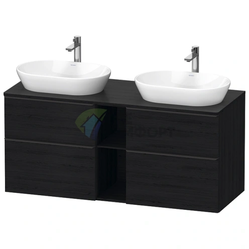 Тумба подвесная Duravit D-Neo, 644x1400x550 мм, 2 ящика, Black Oak (DE4970B1616) - фото 1
