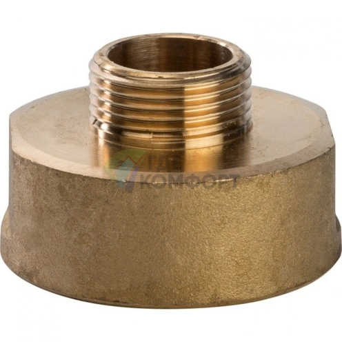 Переходник STOUT ВН 1 1/2 x 1/2 внутренняя/наружная резьба латунный - фото 3