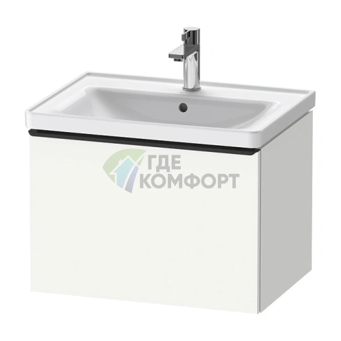 Подвесная тумба Duravit D-Neo белая матовая 634x452 мм с ящиком (DE425401818) - фото 1