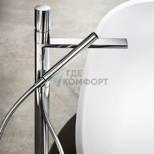 Напольный смеситель для ванны Fantini Milano с ручным душем (хром) (31 02 3080B) - фото 1