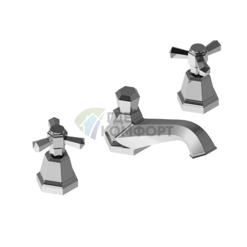 Смеситель для раковины Stella Eccelsa 3224PTC на 3 отверстия с донным клапаном, хром (EC 00014 CR00) - фото 1