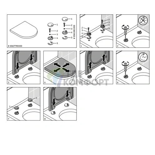 Сиденье для унитаза Duravit DuraStyle без микролифта, петли из нержавеющей стали, белый (63710000) - фото 2