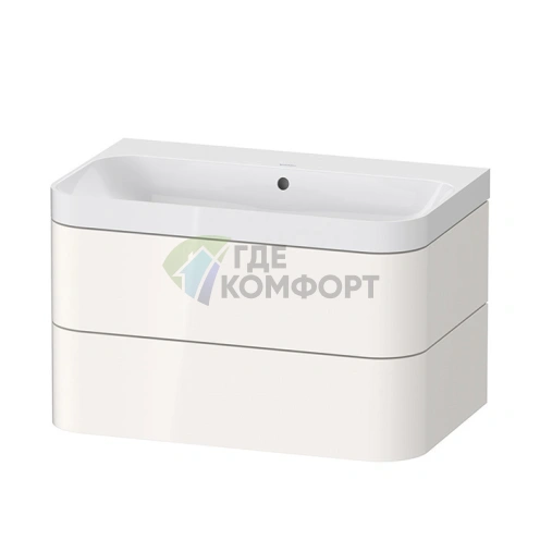 Подвесная тумба Duravit Happy D.2 Plus с умывальником и двумя ящиками (HP4347N2222) - фото 1