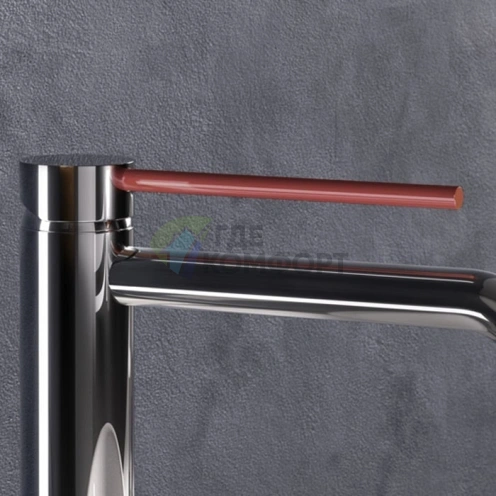 Накладка на ручку смесителя GATTONI CIRCLE ONE для раковин и биде цвета Rosso (9098/90RO) - фото 1