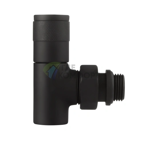 Набор дизайн-вентилей Royal Thermo PIANO 1/2 черный, RTE 56.0013, НС-1422585 - фото 2