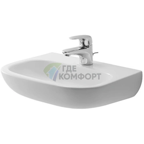 Медицинская раковина Duravit D-Code 450x340 мм без перелива, белая (7074500002) - фото 1