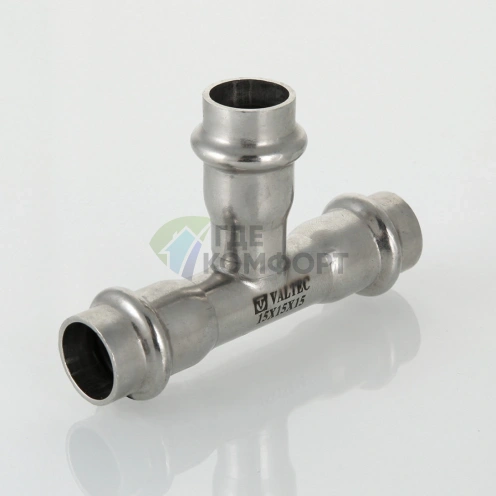 Пресс-тройник 42 х 42 х 42 мм из нержавеющей стали VTi.931.I.424242 VALTEC (ВАЛТЕК) - фото 8