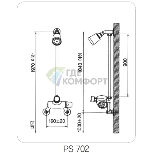 Смеситель для душа Preo PS702 с функцией автоотключения и экономии воды - фото 5