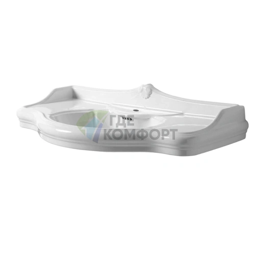 Раковина AZZURRA JUBILAEUM с высоким бортом 112x62 см, белая - фото 1