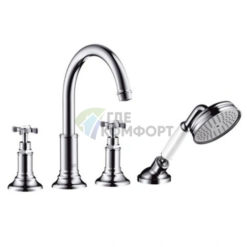 Смеситель для ванны AX Montreux настенный с ручным душем, хром (16546000) - фото 1