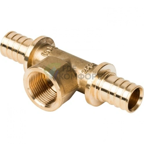 Stout Тройник-переходник с внутренней резьбой 25xR 3/4 для труб из сшитого полиэтилена аксиальный - фото 7