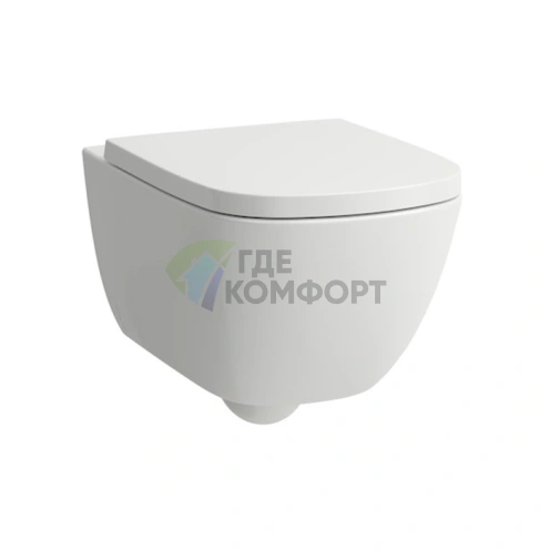 Унитаз подвесной Laufen Palomba безободковый белый 540 мм (8.2080.2.400.000.1) - фото 1