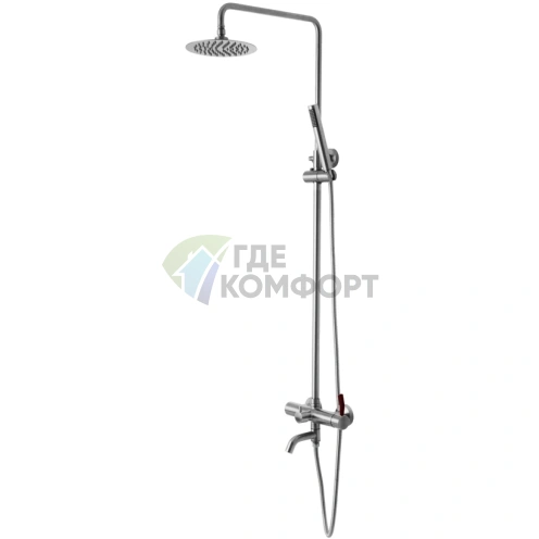 Душевая стойка Lemark Element LM5162S с верхним лейкой - фото 1