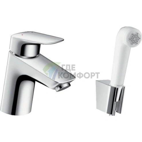 Смеситель Hansgrohe Logis 71290000 для раковины с гигиеническим душем - фото 1