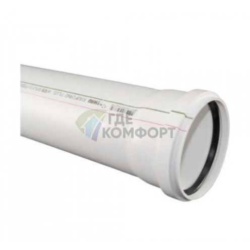 Труба канализационная Raupiano Plus 40/250 мм REHAU (РЕХАУ - 11230141006) - фото 1