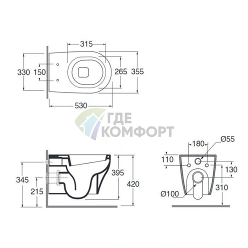 Сиденье для унитаза AZZURRA Pratica 62,5 см белое с микролифтом и хромированными шарнирами (PRA1800/F) - фото 2