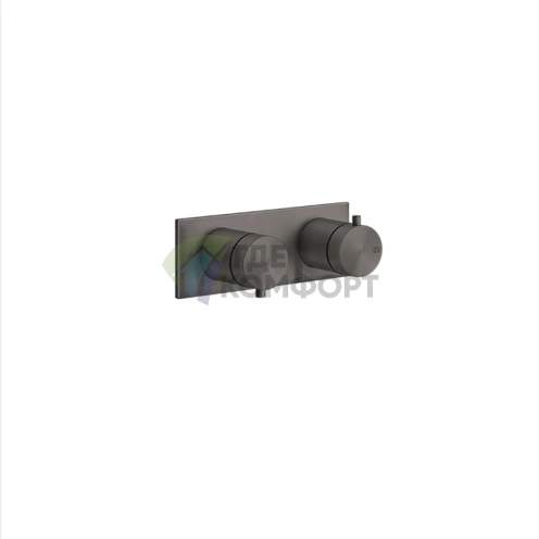 Термостатический смеситель GESSI 316 с подключением 3/4, фильтром и покрытием Brushed Black Metal PVD (54032#707) - фото 1