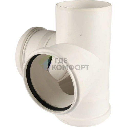 Крестовина канализационная Raupiano Plus 110/110/110/87° двухплоскостная REHAU (РЕХАУ - 11215641003) - фото 2