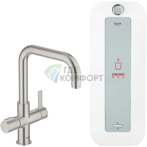 Кухонный смеситель Grohe Red Duo 30156DC0 с мгновенным нагревом воды - фото 1