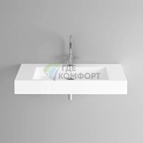 Раковина BETTEAqua подвесная 120х49 5х125 cм с 1 отв под смесительитель без перелива с крепежом цвет белый - фото 1