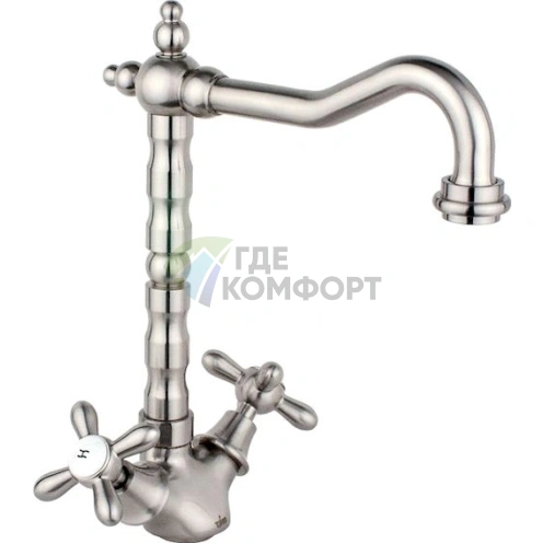 Смеситель для кухни Timo Ritz 0143F Silver — стиль и функциональность - фото 1