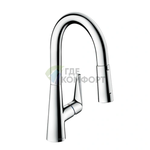 Кухонный смеситель Hansgrohe Talis M51 с вытяжным душем, хром (72815000) - фото 1