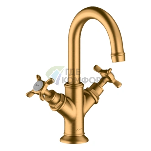 Смеситель для раковины AX Montreux в элегантном цвете шлифованное золото (16505250) - фото 1